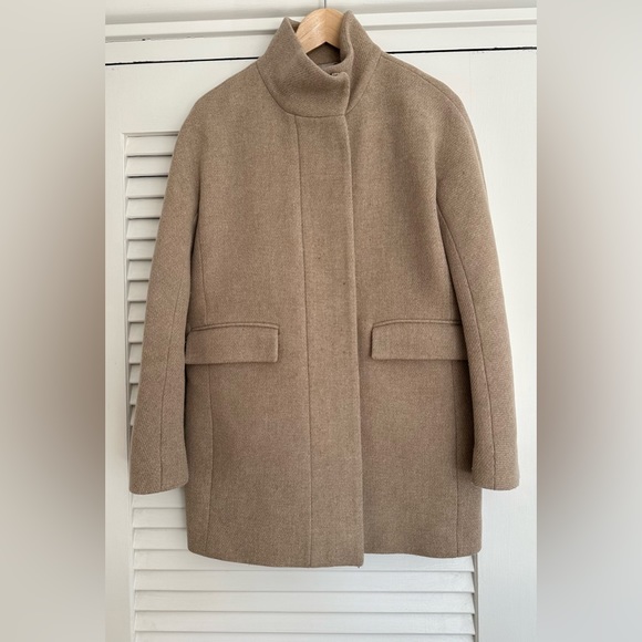 J. Crew Stadium Cloth Cocoon Coat - Camel - Size 0 - Picture 1 of 4